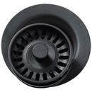 Elkay Black Plastic Disposer Flange with Basket Strainer and Stopper 