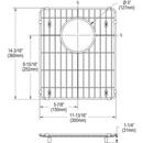 Elkay Polished Chrome 11-13/16 in. Stainless Steel Bottom Grid 