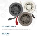Elkay Parchment Plastic Disposer Flange with Basket Strainer and Stopper 
