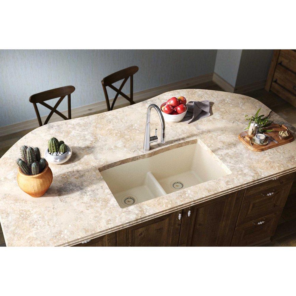 Elkay Parchment Plastic Disposer Flange with Basket Strainer and Stopper 