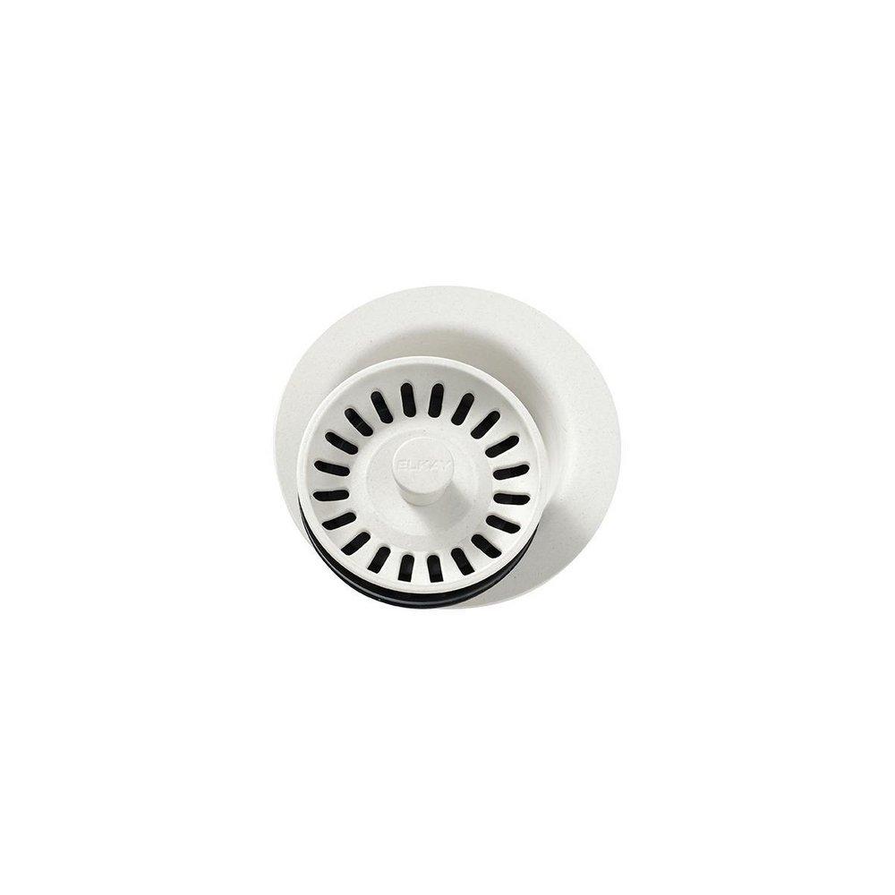 Elkay Parchment Plastic Disposer Flange with Basket Strainer and Stopper 