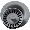 Plastic Disposer Flange with Basket Strainer and Stopper in Greystone