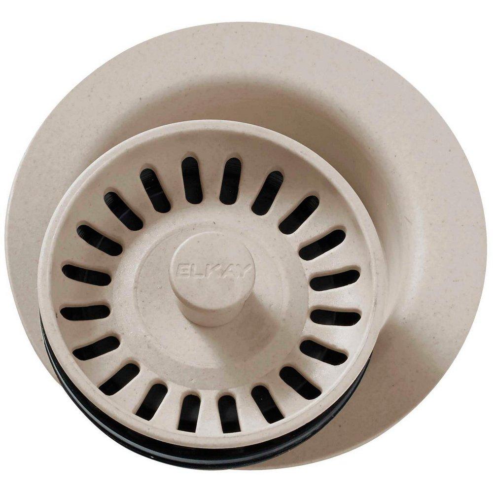 Elkay Putty Plastic Disposer Flange with Basket Strainer and Stopper 