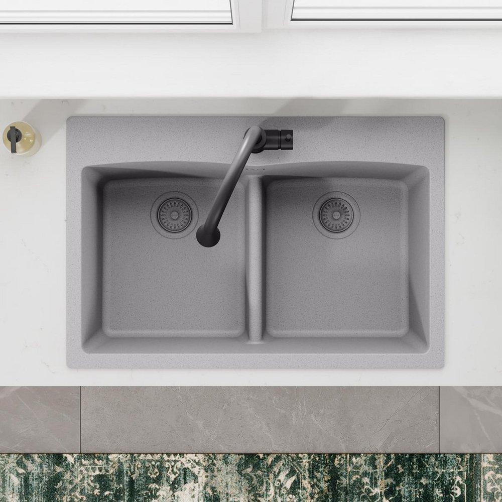 Elkay Greystone Plastic Disposer Flange with Basket Strainer and Stopper 