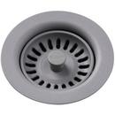 Plastic Disposer Flange with Basket Strainer and Stopper in Greystone