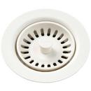 Elkay Parchment Plastic Disposer Flange with Basket Strainer and Stopper 