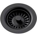 Elkay Black Plastic Disposer Flange with Basket Strainer and Stopper 