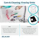 Elkay White 33 x 20 in. Fireclay Double Bowl Farmhouse Kitchen Sink 