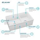 Elkay White 33 x 20 in. Fireclay Double Bowl Farmhouse Kitchen Sink 