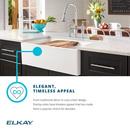 Elkay White 33 x 20 in. Fireclay Double Bowl Farmhouse Kitchen Sink 