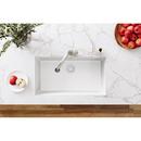 Elkay White Plastic Disposer Flange with Basket Strainer and Stopper 