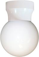 Liteco White 6 in. 1-Light 60W Outdoor Ceiling Fixture 