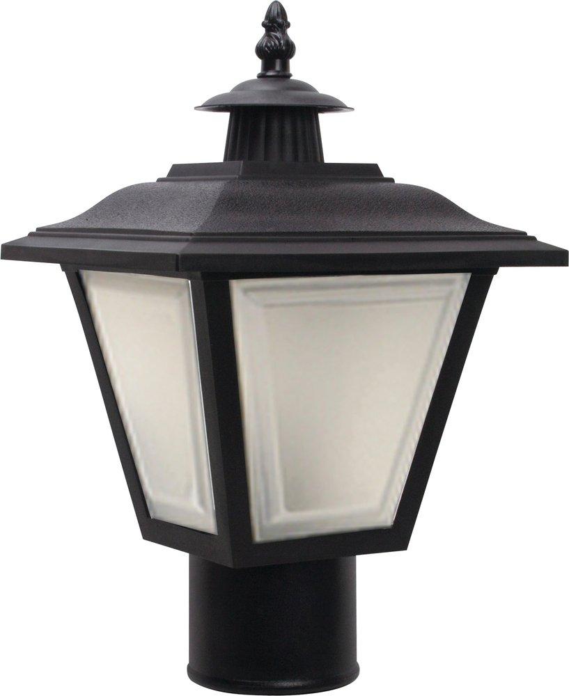Liteco Black 12-1/2 in. Non-Metallic LED Outdoor Post-Top Fixture Lighting 