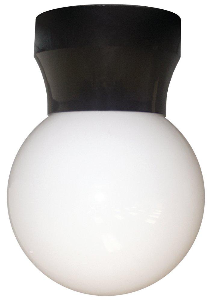 Liteco Black 6 in. 1-Light 60W Outdoor Ceiling Fixture 