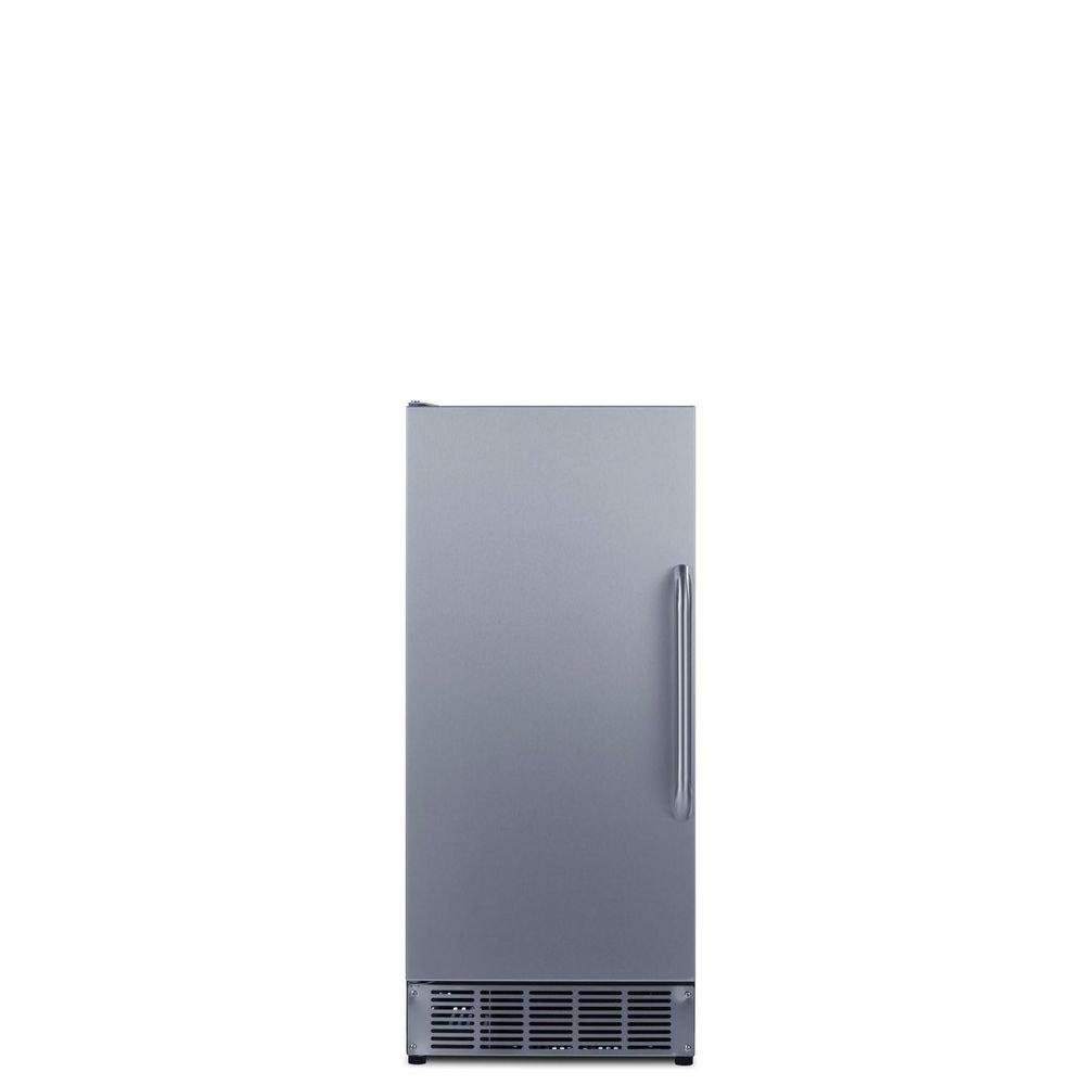 Summit Appliance Stainless Steel 33 in. 25 lb Ice Maker 