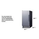 Summit Appliance Stainless Steel 33 in. 25 lb Ice Maker 