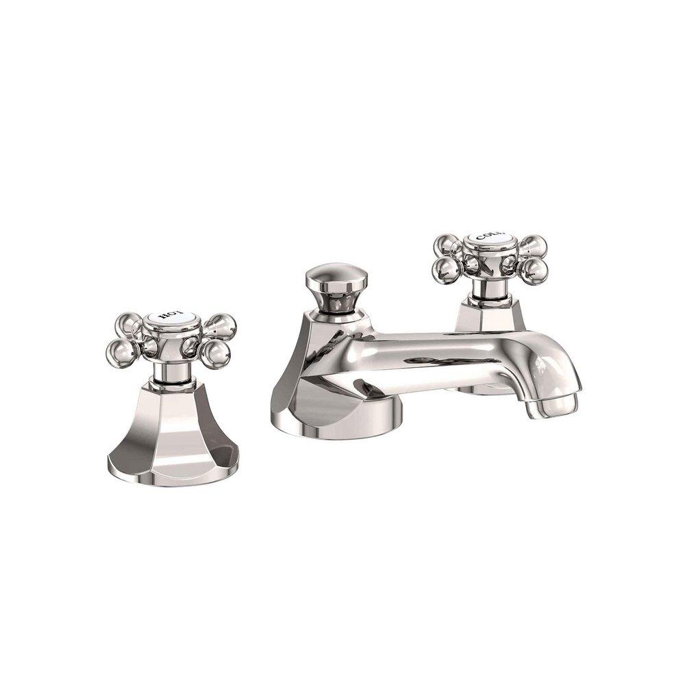 Newport Brass Polished Nickel - Natural Two Handle Widespread Bathroom Sink Faucet 