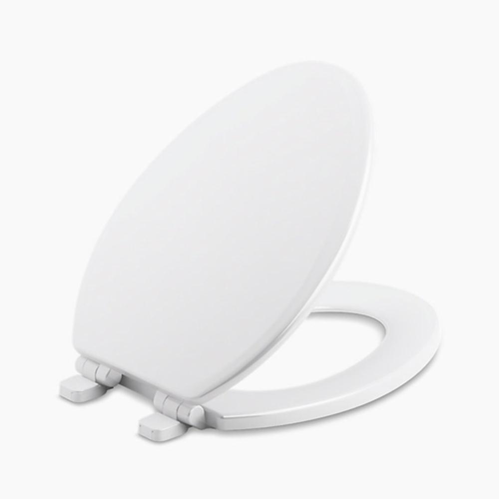 KOHLER White Elongated Closed Front with Cover Toilet Seat 