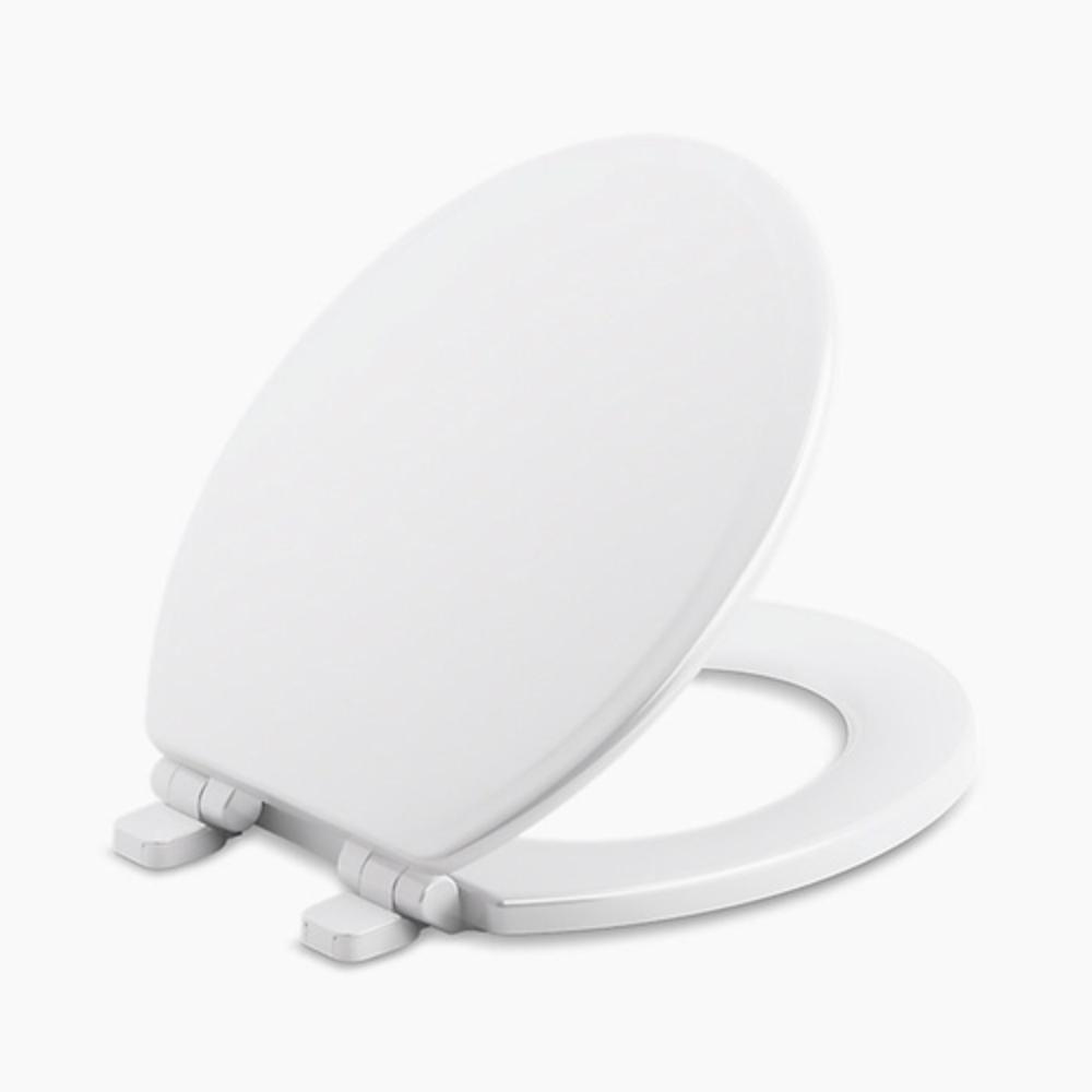 KOHLER White Round Closed Front with Cover Toilet Seat 