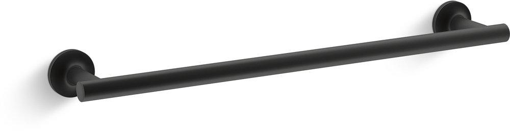 KOHLER Matte Black 18 in. Towel Bar 