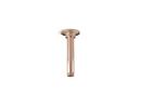 6 in. Ceiling Mount Shower Arm and Flange in Vibrant Rose Gold