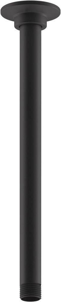 KOHLER Matte Black Brass Shower Arm and Flange 