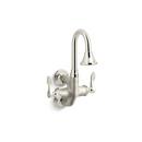 KOHLER Vibrant® Bright Nickel 1.2 gpm 2 Hole Deck Mount Institutional Sink Faucet with Double Wristblade Handle 