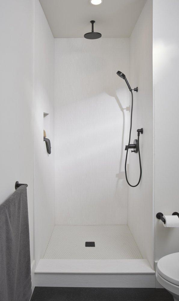 KOHLER Matte Black Brass Shower Arm and Flange 