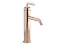 Single Handle Vessel Filler Bathroom Sink Faucet in Vibrant® Rose Gold