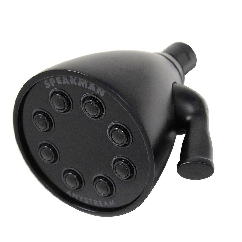 Speakman Matte Black Multi Function Intense, Rain and Flood Showerhead 