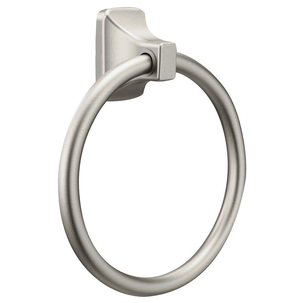 Moen Brushed Nickel Round Closed Towel Ring 