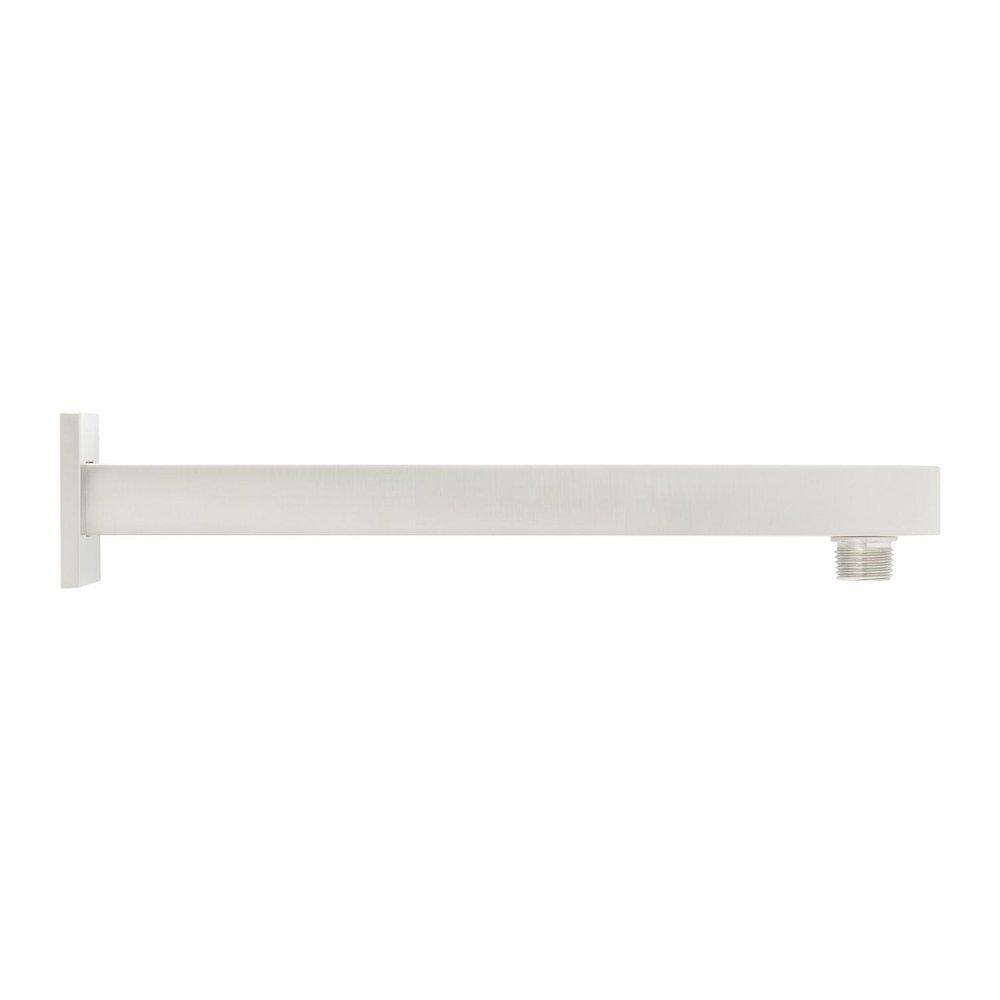 Signature Hardware Brushed Nickel 12 in. Square Wall Mount Wall Arm with Escutcheon 