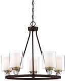 Minka Lavery Painted Bronze/Natural Brushed Brass 100W 5-Light Medium E-26 Chandelier 