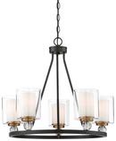 Minka Lavery Painted Bronze/Natural Brushed Brass 100W 5-Light Medium E-26 Chandelier 