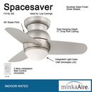 Minka Aire Brushed Steel 31.95W 3-Blade ABS Ceiling Fan with 26 in. Blade Span and 1-Light LED 