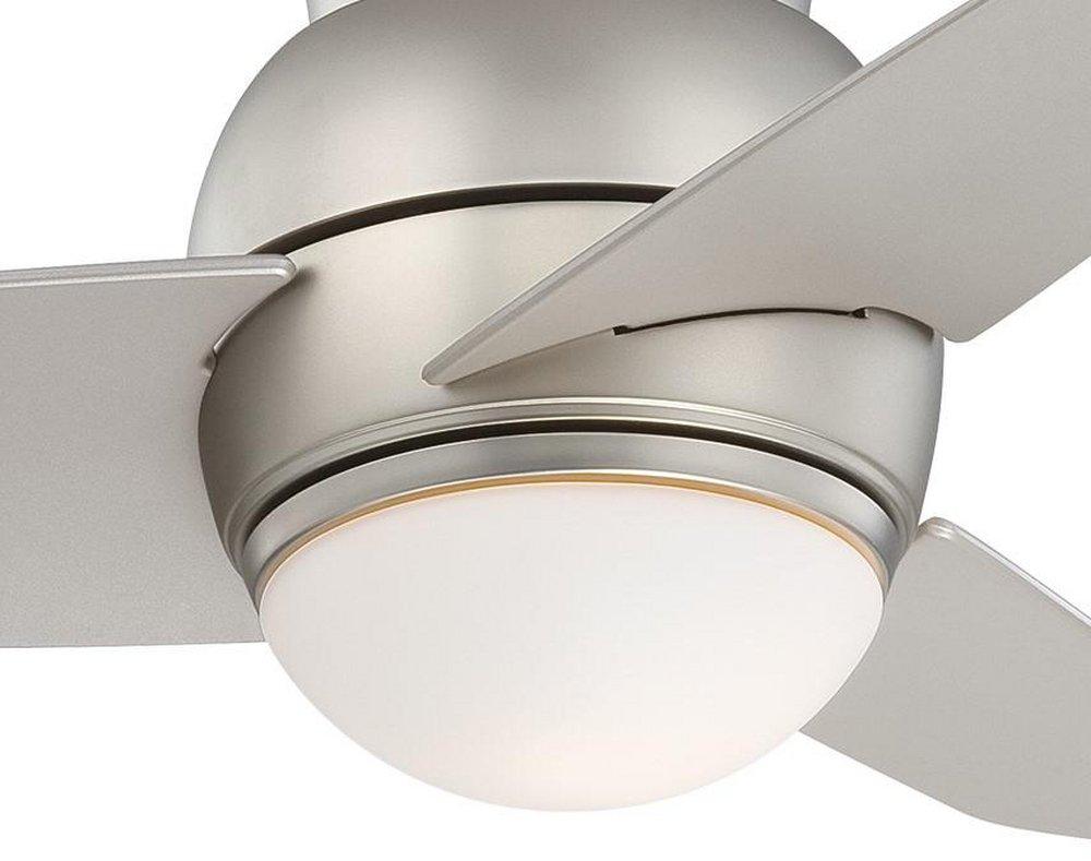 Minka Aire Brushed Steel 31.95W 3-Blade ABS Ceiling Fan with 26 in. Blade Span and 1-Light LED 