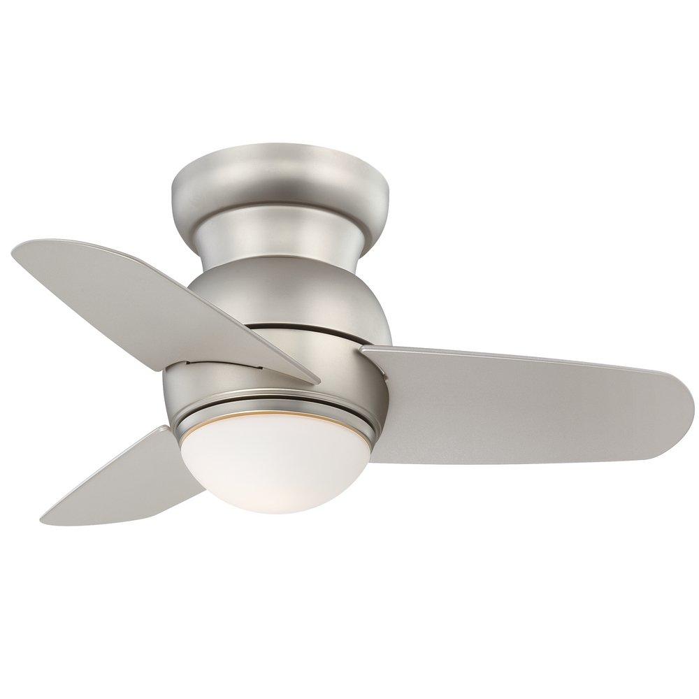 Minka Aire Brushed Steel 31.95W 3-Blade ABS Ceiling Fan with 26 in. Blade Span and 1-Light LED 