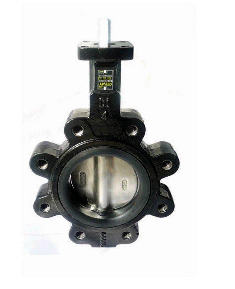 Apollo Valves Black Ductile Iron EPDM Gear Operator Butterfly Valve 
