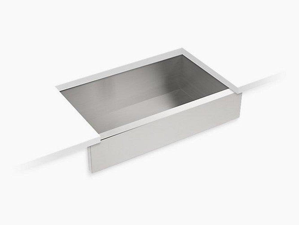 Sterling Satin Stainless Steel 34 x 19-3/4 in. Stainless Steel Single Bowl Farmhouse Kitchen Sink with Sound Dampening 
