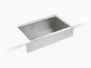 34 x 19-3/4 in. Stainless Steel Single Bowl Farmhouse Kitchen Sink with Sound Dampening in Satin Stainless Steel