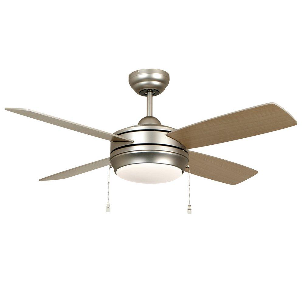 Craftmade Brushed Satin Nickel 44in. 4-Blade Ceiling Fan with LED Light Kit 
