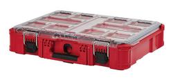 19 in. Red/Black 10 Compartment Small Parts Organizer