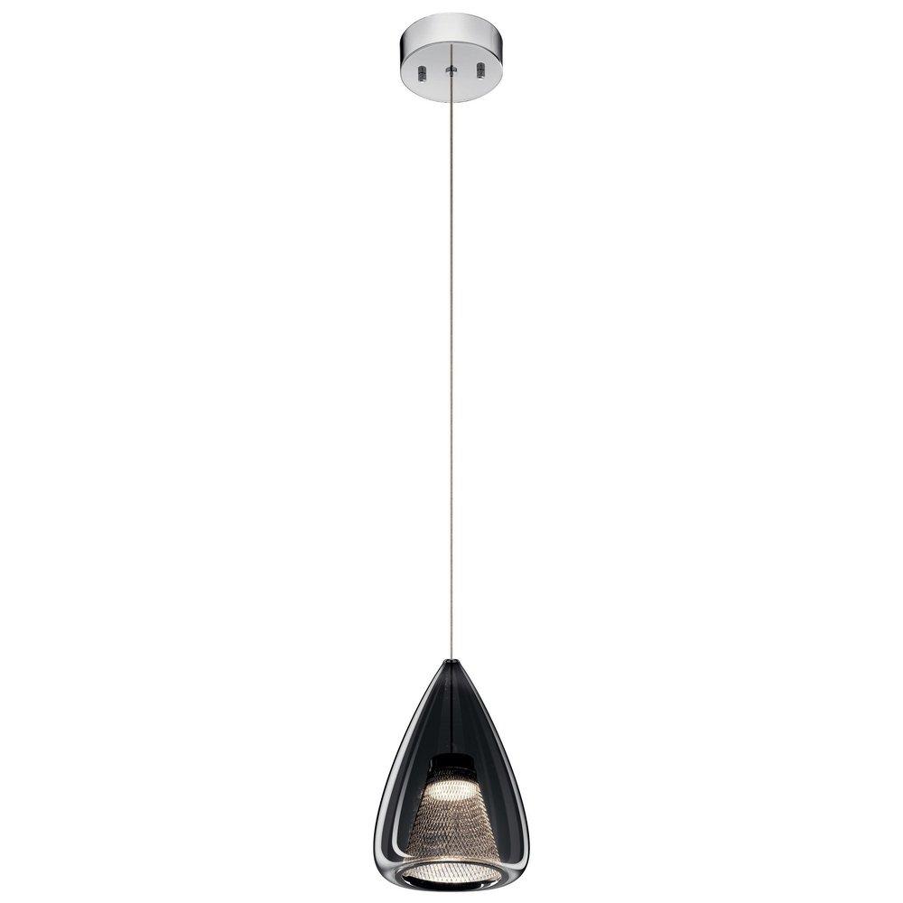 &eacute;lan Polished Chrome 16-1/2 in. 7W 1-Light Integrated LED Pendant 