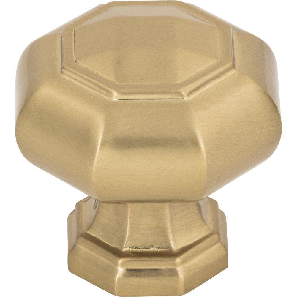 Atlas Homewares Warm Brass 1-1/4 in. Octagonal Cabinet Knob 