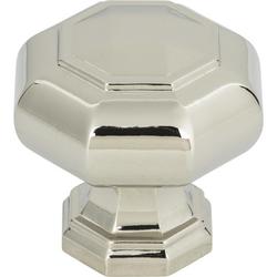 1-1/4 in. Octagonal Cabinet Knob in Polished Nickel