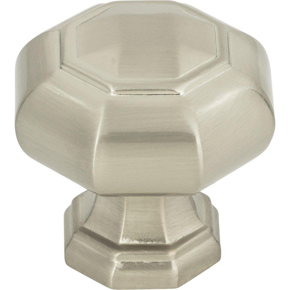 Atlas Homewares Brushed Nickel 1-1/4 in. Octagonal Cabinet Knob 