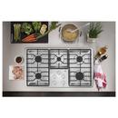 GE&reg; Stainless Steel 5-Burner 15000 BTU Sealed Electric and Gas Cooktop 