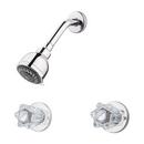 1.8 gpm Shower Faucet with Double Knob Handle in Polished Chrome