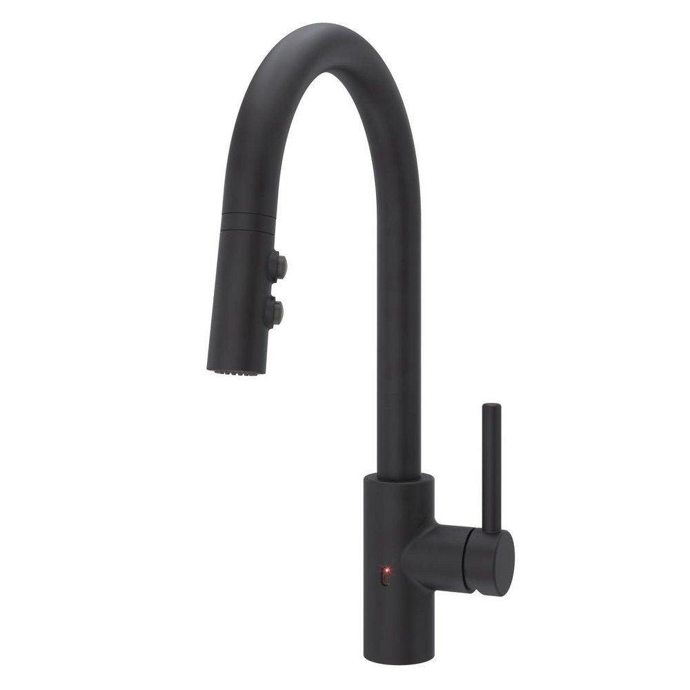 Pfister Matte Black Single Handle Pull Down Kitchen Faucet 