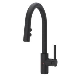 Single Handle Pull Down Kitchen Faucet in Matte Black